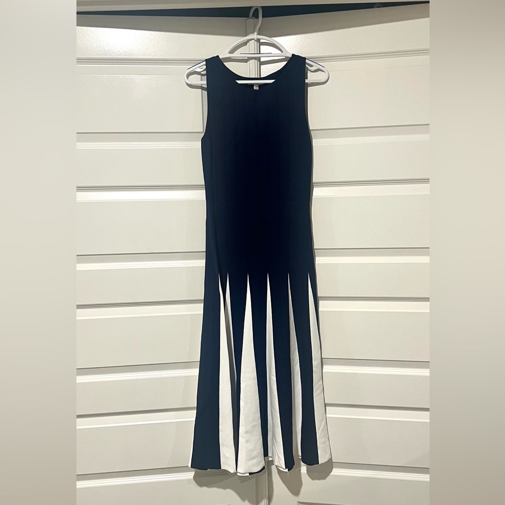 Eva Mendes for NY&Co Navy and White Sleeveless Dress